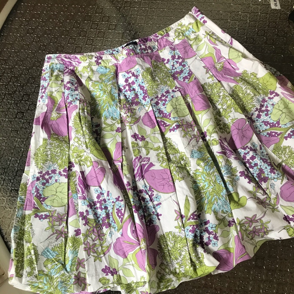 Lilac sweet Floral a-line full skirt